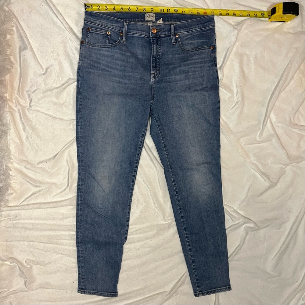 JCrew Denim 9” Hi-Rise Tooth Pick Skinny Jeans Sz 32